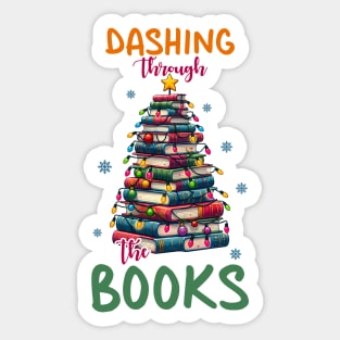 Dashing through the books Sticker